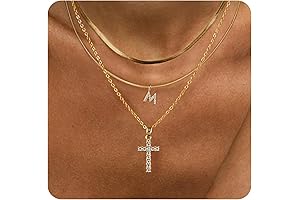 Gold Layered Initial Cross Necklace: A Shimmering Symbol of Faith
