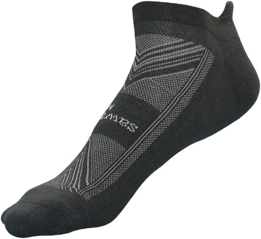 Sawtooth Black Mens Running Socks - Murph Max Performance No Show Fitness Socks