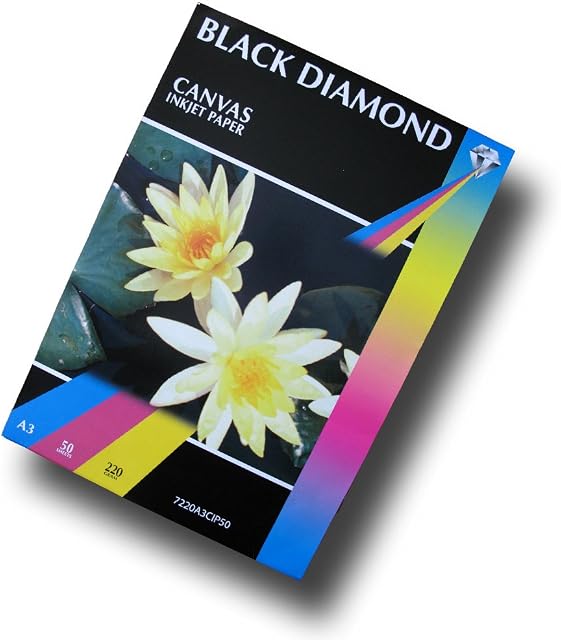 Black Diamond A3 Canvas Inkjet Paper 220gsm Qty 50