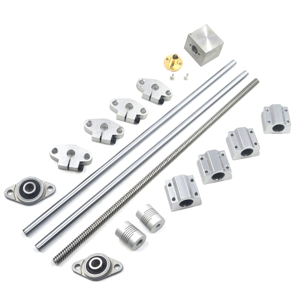 Buy T8 Shaft & Lead Screw, Mergorun Vertical 8mm Lead Screw &L400mm Shaft Optical Axis&Pillow