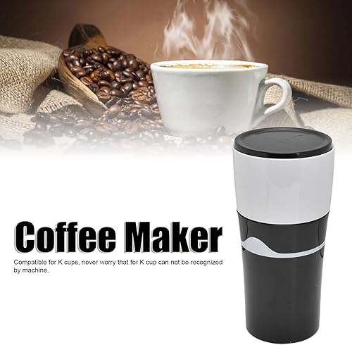 Miniatura 3 de Cafetera de goteo portátil para viajes, cafetera de goteo K Cup, máquina de café por goteo, cafetera portátil para viajes y campamento (negro y