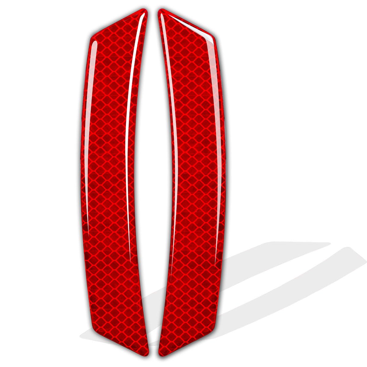 muekzru Car Reflective Trim Side Marker Stickers,Automotive Exterior Accessories Reflector Guard for Car SUV Pickup Truck Wheel Well Arch or Side Bumper Fenders,Outdoor Safety (RED-2PCS)