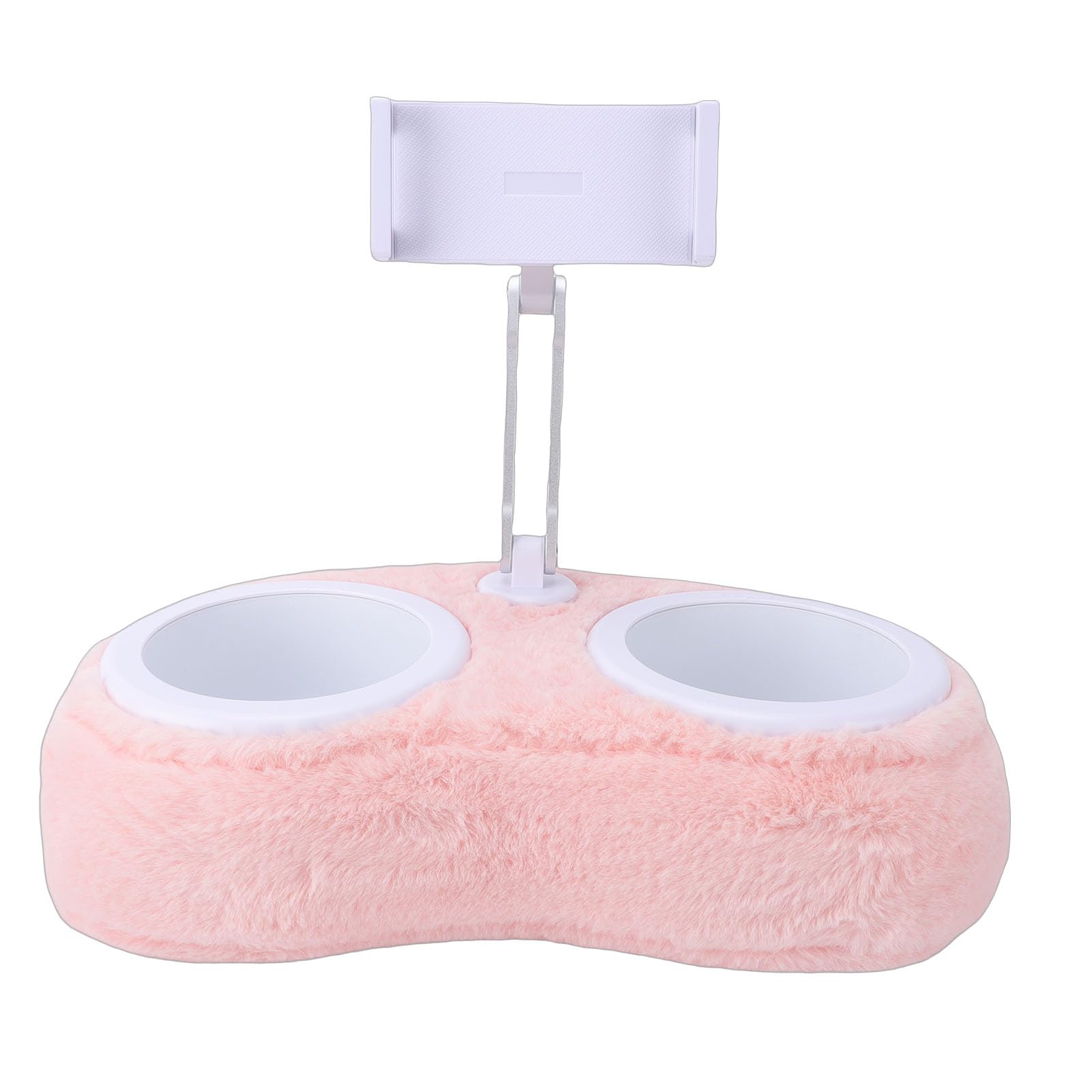 Soporte de Almohada para Tableta Ajustable 360, Soporte para Teléfono con Tazón Desmontable, de Tela de Felpa Suave, Ideal para Teléfono Móvil, Tableta, Lector Electrónico, Lectura, (Tazón