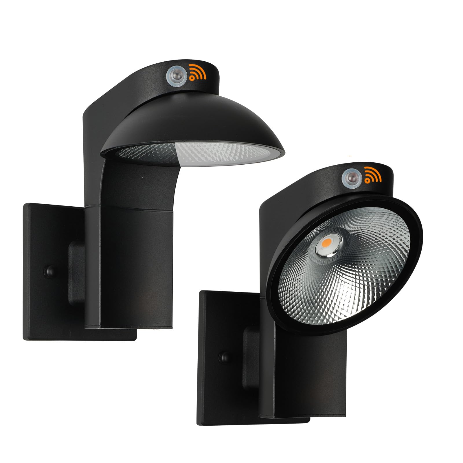 Photo 1 of LLUOTE 2 Pack Dusk to Dawn Outdoor Porch Light Fixtures Wall Mount, 350-degree Rotating lamp Head, 10%-100% Dimmable, 3000k,Ip65 Exterior Waterproof Wall Lamp, for Patio,Garage,Porch