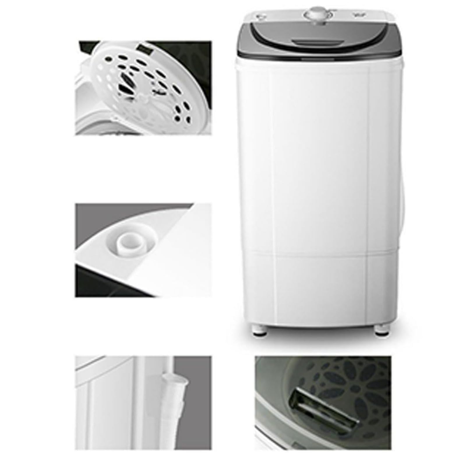 Secadora centrifugadora portátil, centrifugadora de ahorro de energía y eficiencia de 10 kg, bomba de drenaje de alta velocidad de 2800 RPM, centrifugadora de ropa de gran capacidad con ahorro
