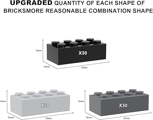 Miniatura 2 de WEBRICK 90 piezas de ladrillos de construcción clásicos, ladrillos a granel de 2 x 4, compatibles con piezas y piezas de Lego, juguetes creativos de