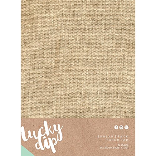 Kaisercraft Lucky Dip Burlap Stack Paper Pad 8.25 x 11.75-inch, 21.84x31.49x1.1399999999999999 cm, Multicolour