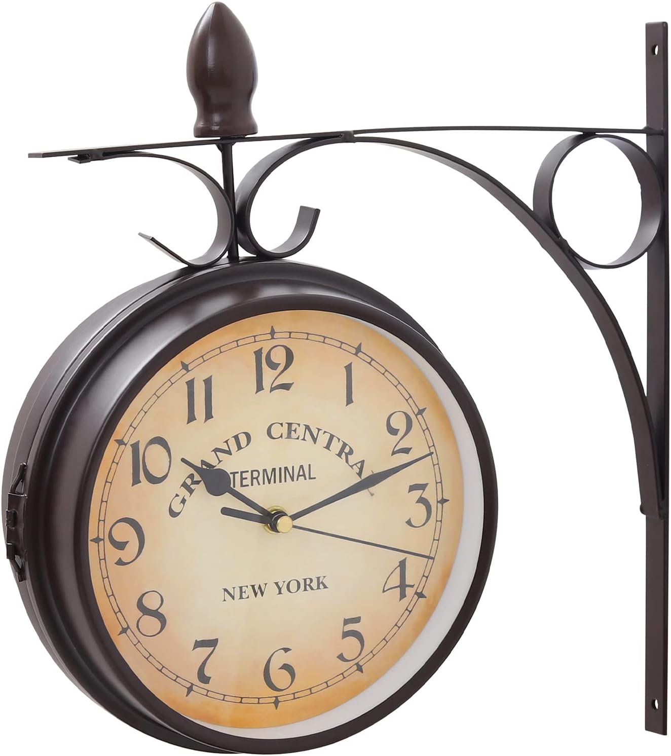 Retro Garden Wall Mounted Clock DoubleSided Waterproof Clock Garden