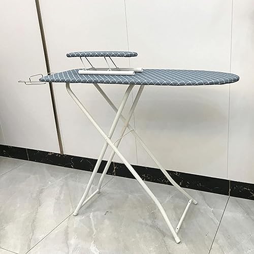 Miniatura 5 de Tabla de planchar tamaño matrimonial, 42 x 12 x 31 pulgadas, resistente, compacta, altura ajustable, grisazul