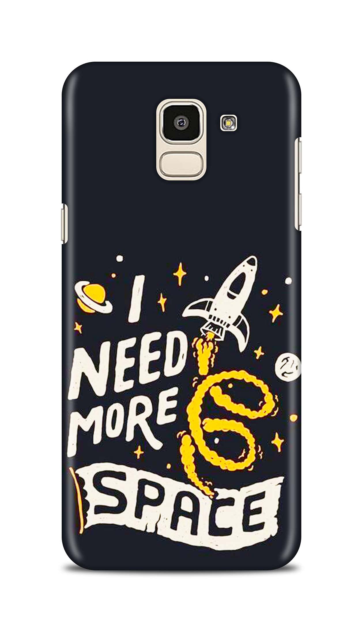 #CoolPanda Polycarbonate I Need More Space Hard Back Case Cover for Samsung Galaxy J6 - Black