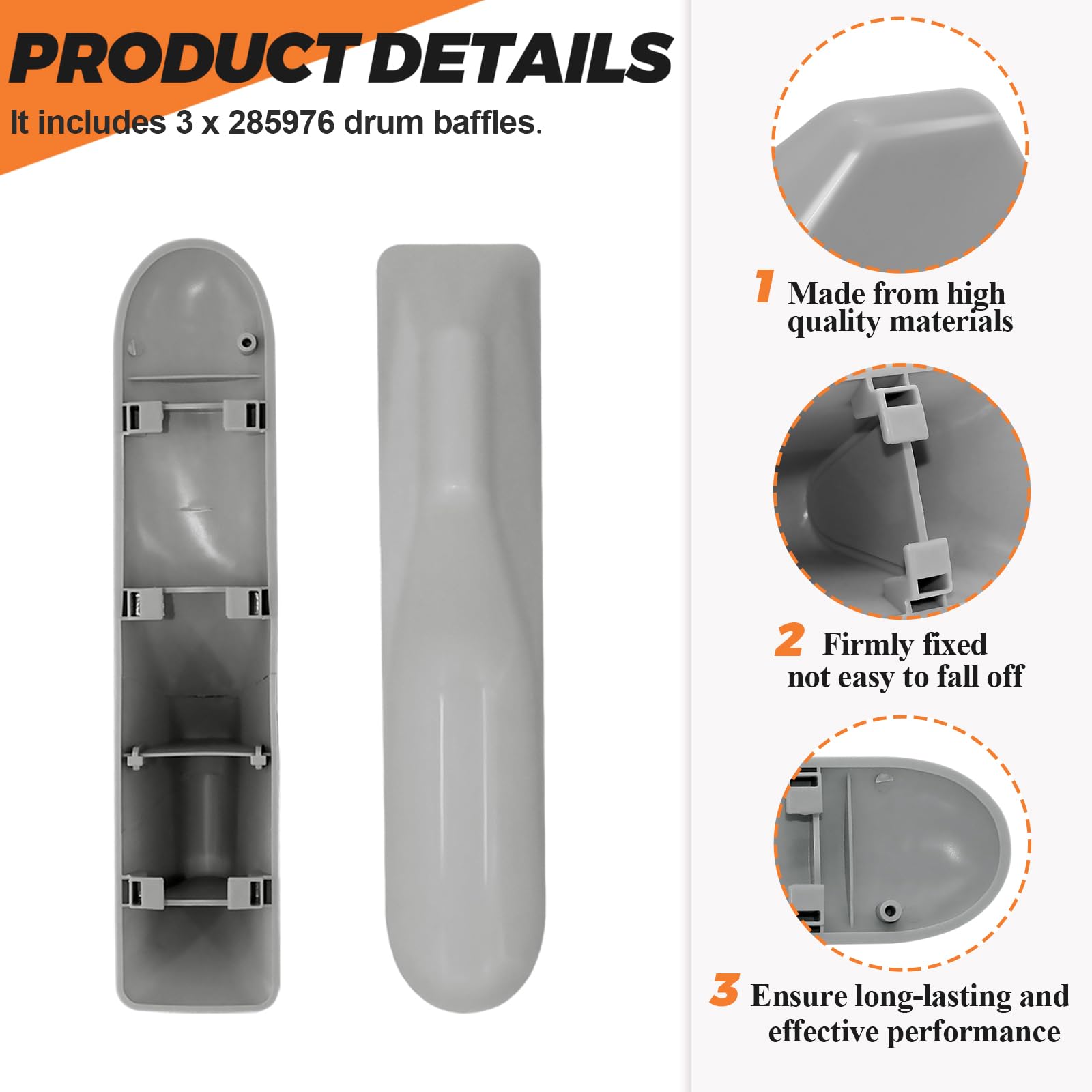 Amazon.com: UPGRADED 285976 8182233 Drum Baffle by Beaquicy