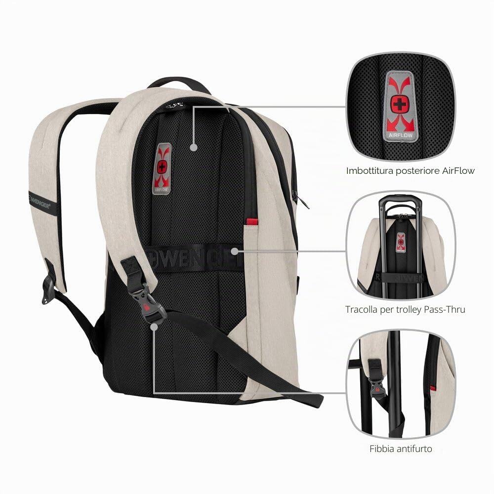 WENGER MX Zaino Porta PC, Notebook, Tablet 10”, Uomo Donna, Ufficio Università Scuola Viaggi