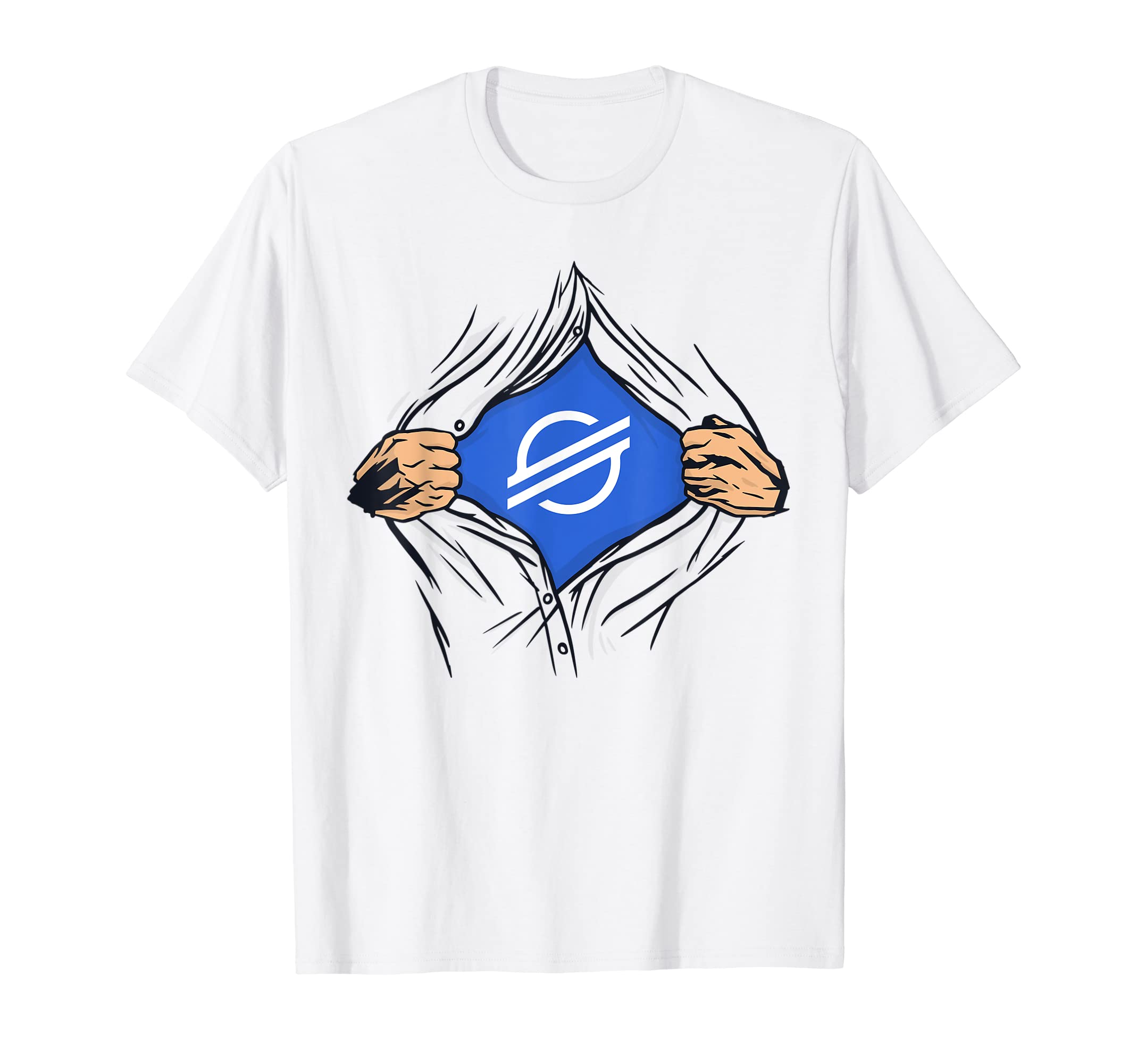 XLM Crypto Tear Open Costume Cryptocurrency Funny T-Shirt