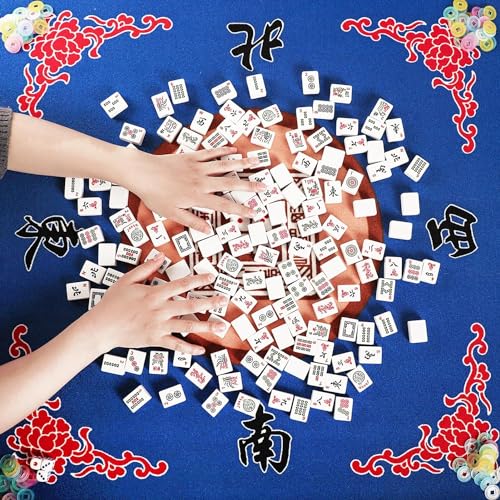 GUSTARIA Set of American Mahjong Tiles, 166 American Mah Jongg Tiles with White Color(1.2”,Tiles Only Set)