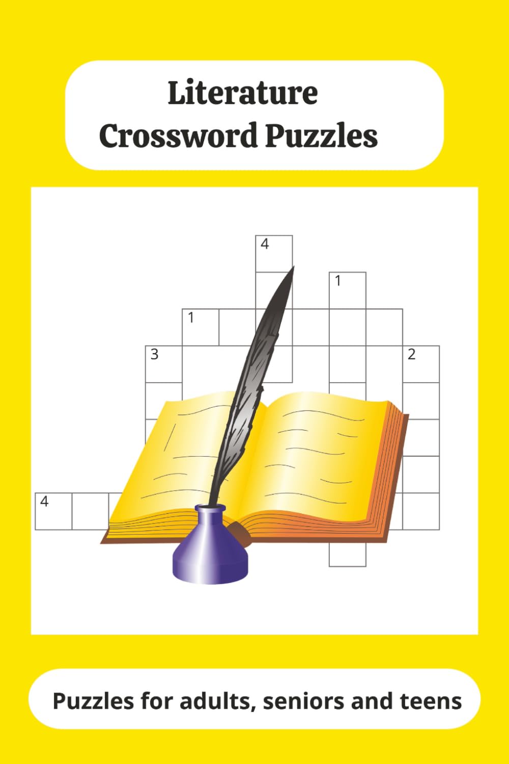 Literature Crossword Puzzles: For adults, seniors and teens | 50+ puzzles