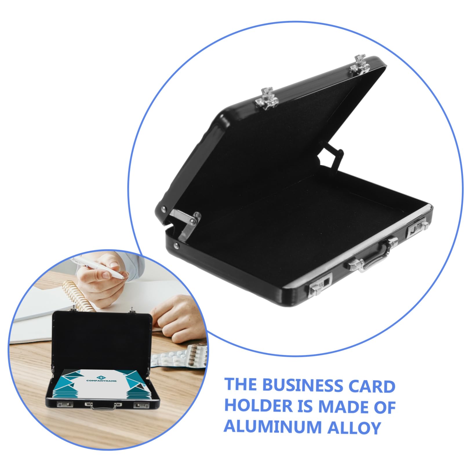 Abaodam 5 Uds Tarjetero De Metal Para Tarjetas De Visita Mini Contenedores Mini Cajas De Tarjetas Seguras Para Hombres Soporte Para Fotos De Mesa Organizador Contenedor De Metal Hombre