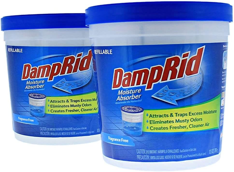 DampRid Lavender Vanilla Refillable Moisture Absorber - 10.5oz cups - 2 pack – Traps Moisture for Fresher, Cleaner Air