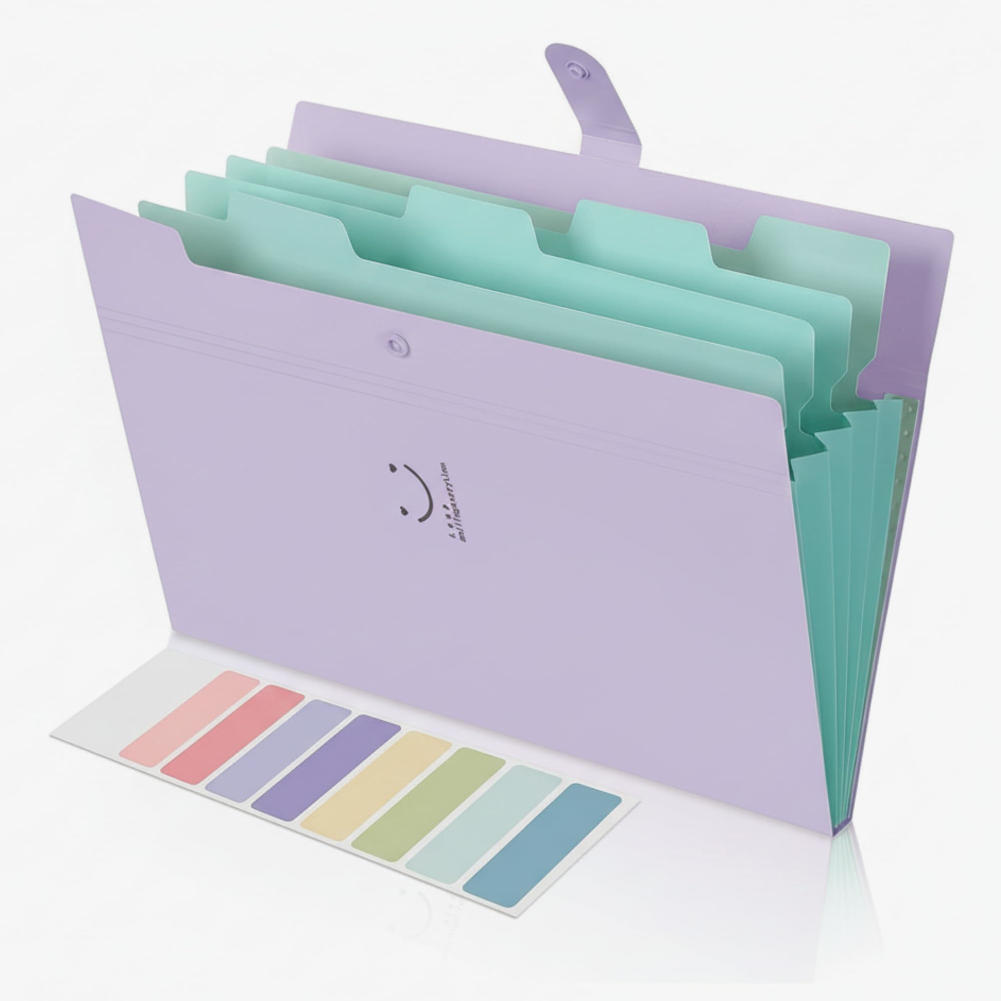 Corslet Accordion File Organizer, Letter Size A4 Document Folder 5 Pocket Expanding Cute File Folder Portable File Organizer for School Office Supplies, File Folders for Documents