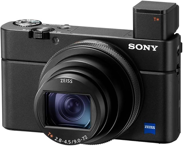 Sony RX100 VII | Advanced Premium Bridge Camera (1.0-Type Sensor, 24-200 mm F2.8-4.5 Zeiss Lens, Eye Tracking Autofocus for Human and Animal, 4K Movie Recording and Flip Screen)