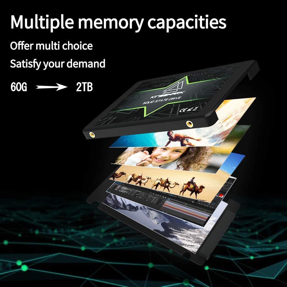 Kingshark SSD 2.5 SATA III 64GB de alto rendimiento interno de estado sólido para computadora portátil de sobremesa, paquete de 5 unidades [64 GB (5 paquetes), 2.5-SATA3]