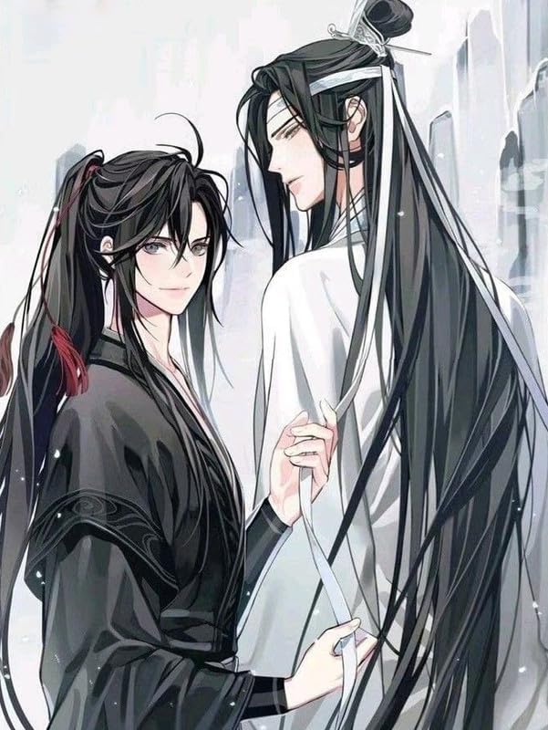 JLANEZ 5D Diamond Painting Mo Dao Zu Shi Anime DIY Diamond Mosaic Cross Stitch Home Decor Gift,G7,50x65cm