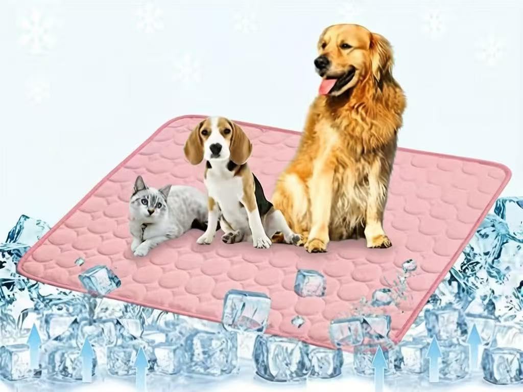 Almohadillas refrescantes para perros y gatos: camas para mascotas rellenas de fibra de poliéster transpirable y lavable, perfectas para verano, asientos de coche y cubiertas para casas pequeñas