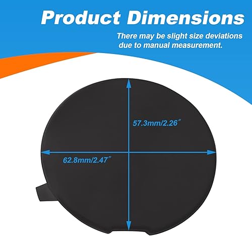 Miniatura 6 de Cubierta de gancho de remolque de parachoques delantero para Ford Explorer 2011 2012 2013 2014 2015 BB5Z17A900A BB5Z17A900APTM (negro, lado derecho