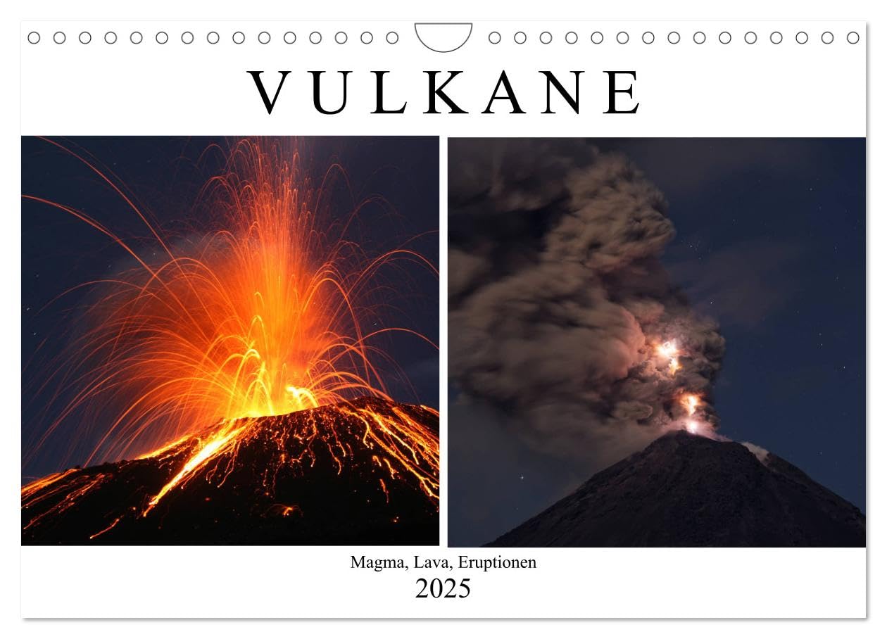 Vulkane - Magma, Lava, Eruptionen (Wandkalender 2025 DIN A4 quer), CALVENDO Monatskalender [Calendar] Marc Szeglat