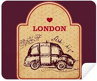 Car UK London Stamp Britain Cleaning Cloth Screen Cleaner 2pcs Suede Fabric