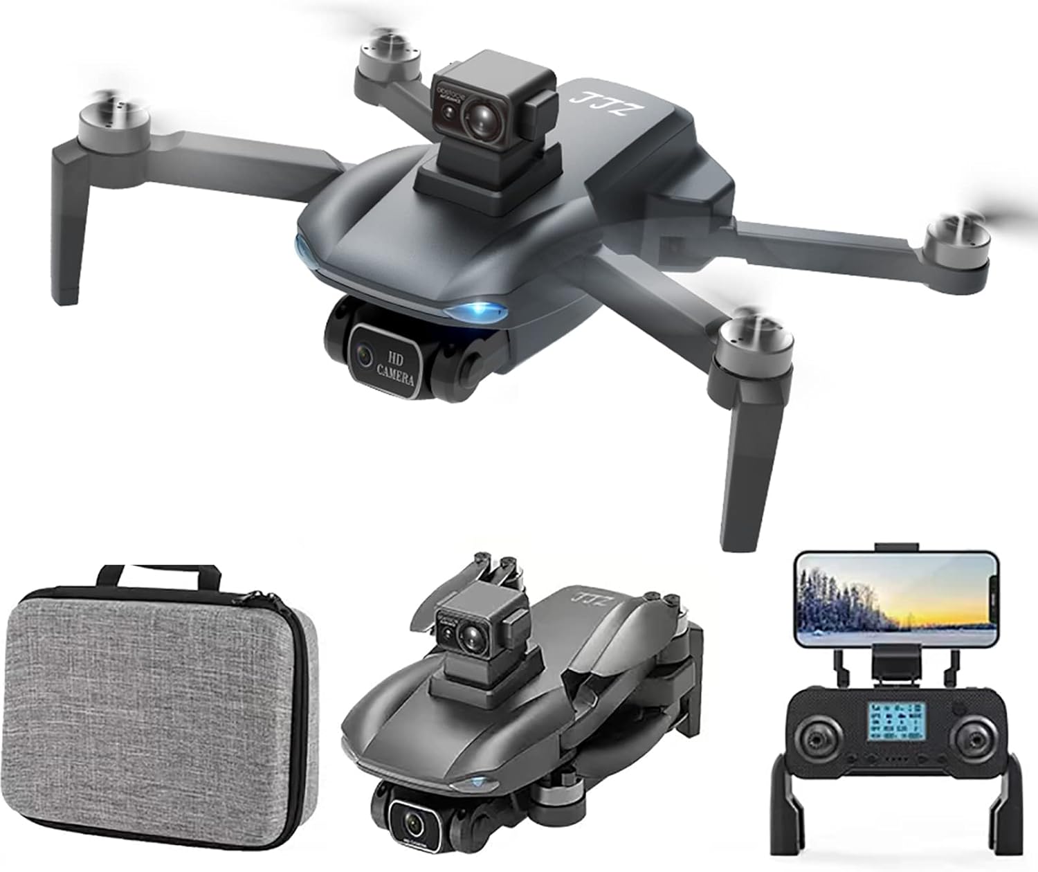 Drone with Dual Camera 4k Uhd,Beginner Drones with Obstacle Avoidance