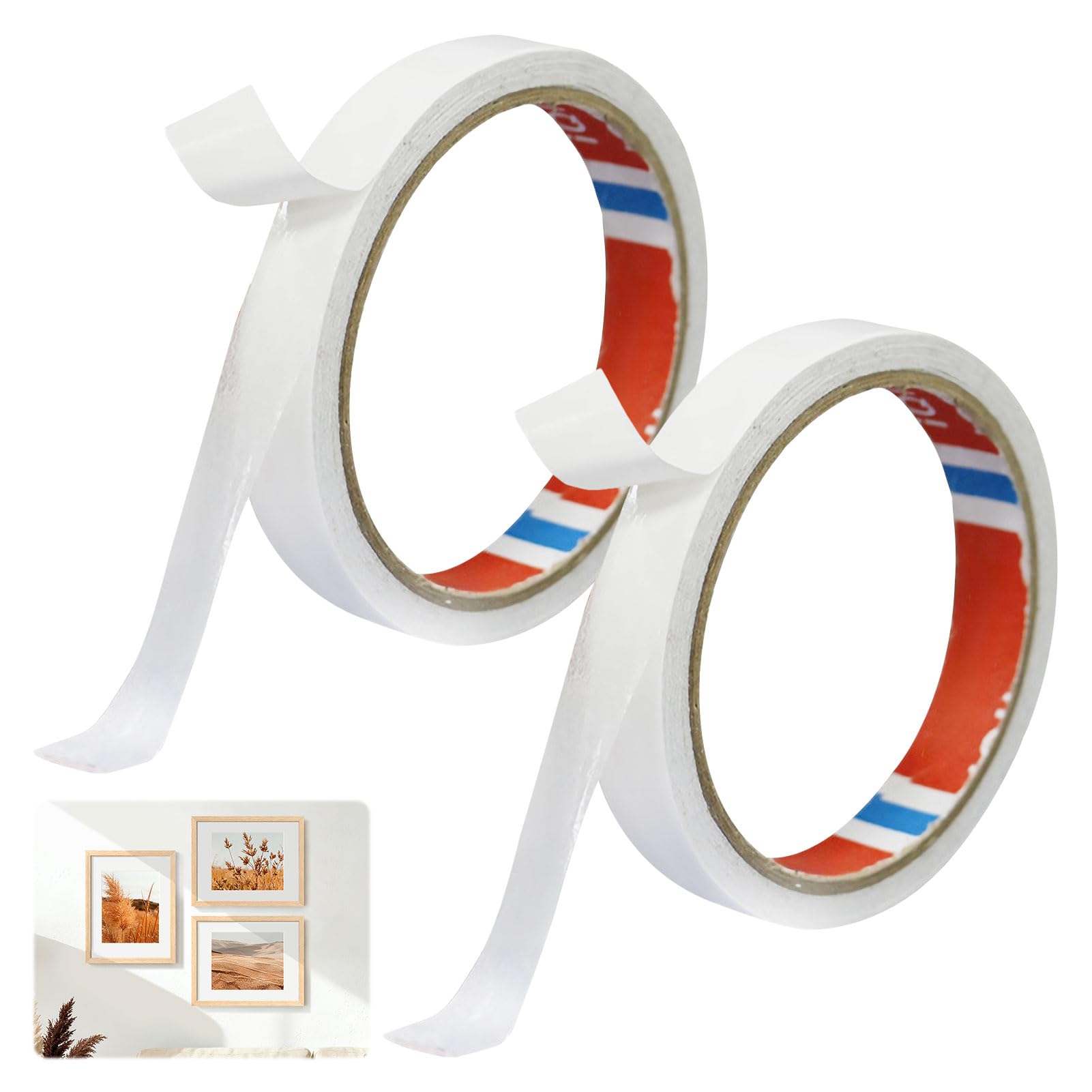 Hogulin 2 Pcs 25mm*10m Archival Document Repair Tape, Oily Double Side Cotton Paper Book Binding Tape, Book Binding Repair Tapes Fabric for Books, Magazines, Cheque Repairing Reinforcing Protecting