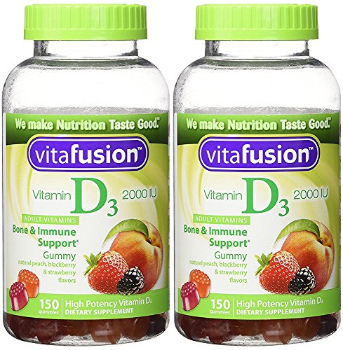 D3 Gummy, Assorted Flavors, 150 Count (2 Bottles)