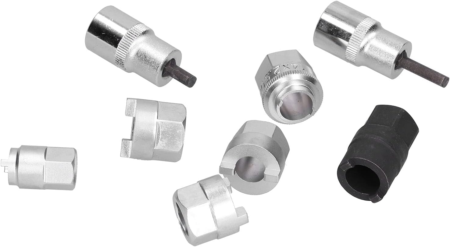 8PCS Suspension Strut Nut Sockets Tool Set, Metal Material, Rugged and, Complete Specifications for Car Repairing, Shock Absorber Removal, with Storage Box