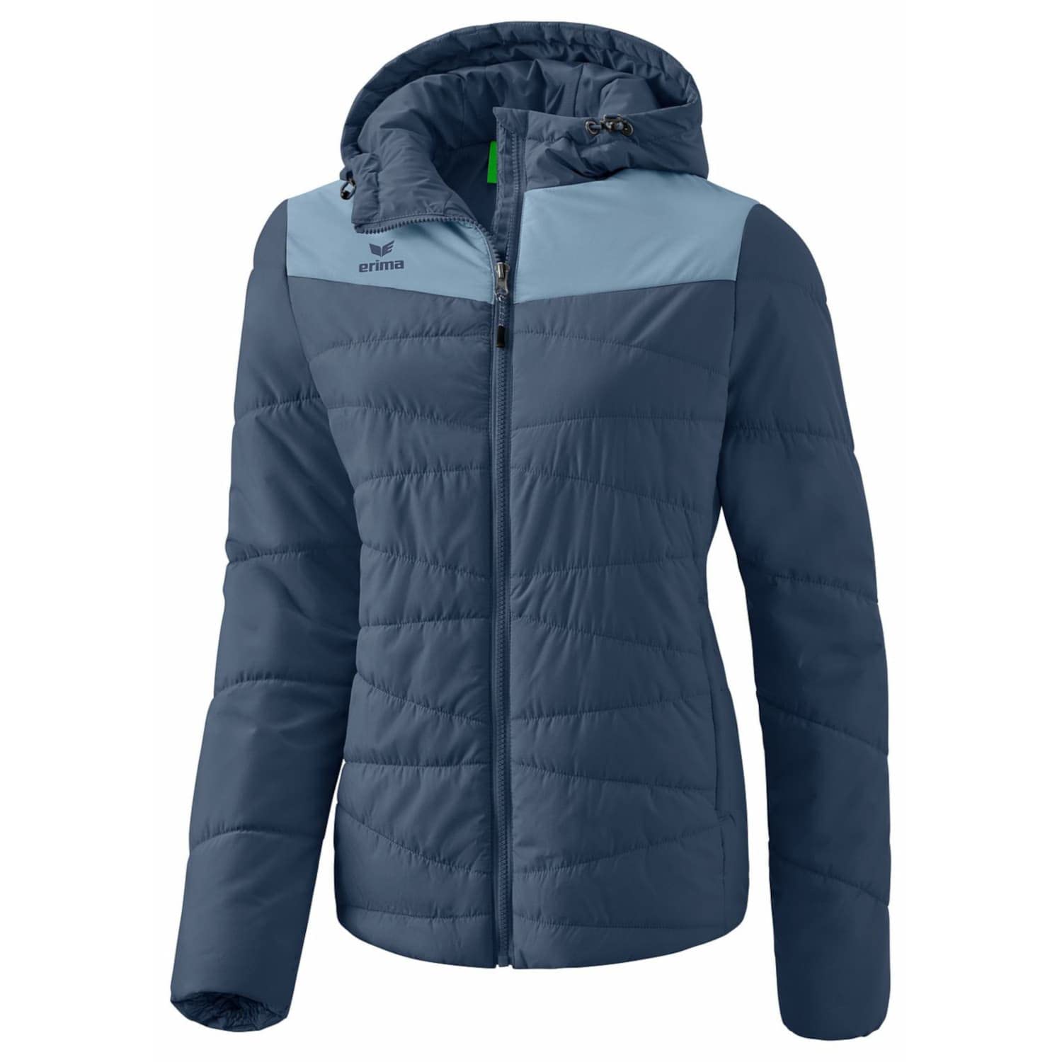 Erima Women's Basic Quilt Jacket, Vintage Indigo/Faded Denim, 46