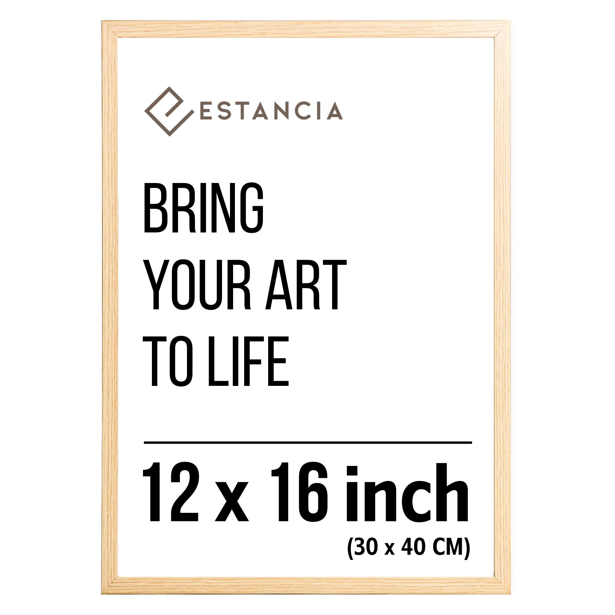 Estancia Oak Pine Wood Photo Frame 12X16 Inch (30X40 Cm) With Shatterproof Acrylic Glass | Modern 12 X 16 Inch (30 X 40 Cm) Wooden Picture Frame