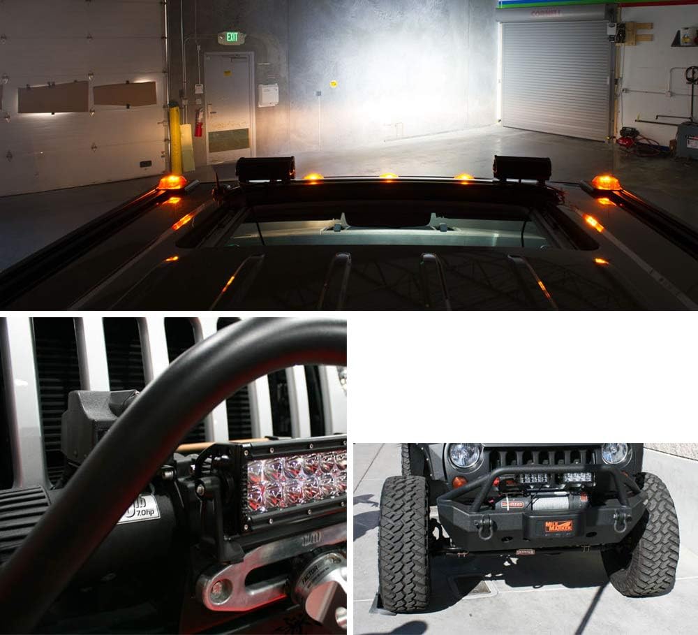 iJDMTOY High Power LED Work Light Bar Compatible with Jeep Off-Road 4x4 Truck SUV Boat ATV UTV Use, 36W (3000 Lumen) Output