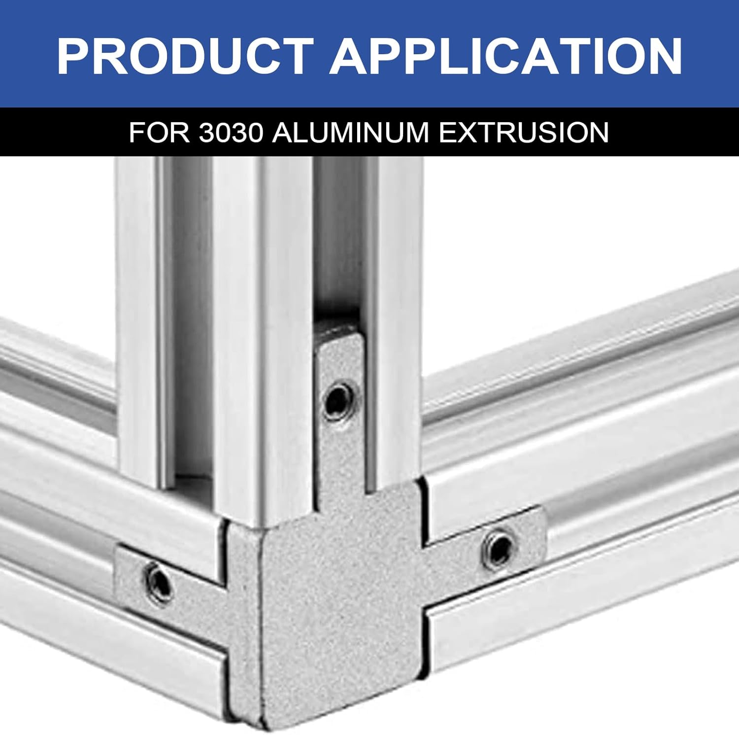 12Pcs 3030 3-Way Corner Brackets, 3030 Joining Corner Angle Joint Connector for 3030 Series Aluminum Extrusion Hardware Accessories Silver