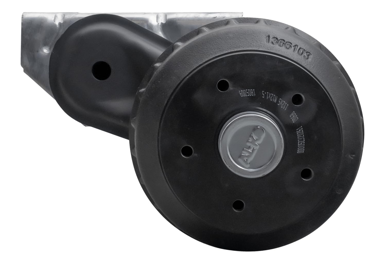 AL-KO COMPACT Gebremste Anhängerachse 1350 kg 1900 mm Auflagemaß 2350 mm Anlagemaß 5x112 Radanschluss Schwinghebel 161,5 mm Achse für PKW Anhänger Autotransporter Räder Reifen