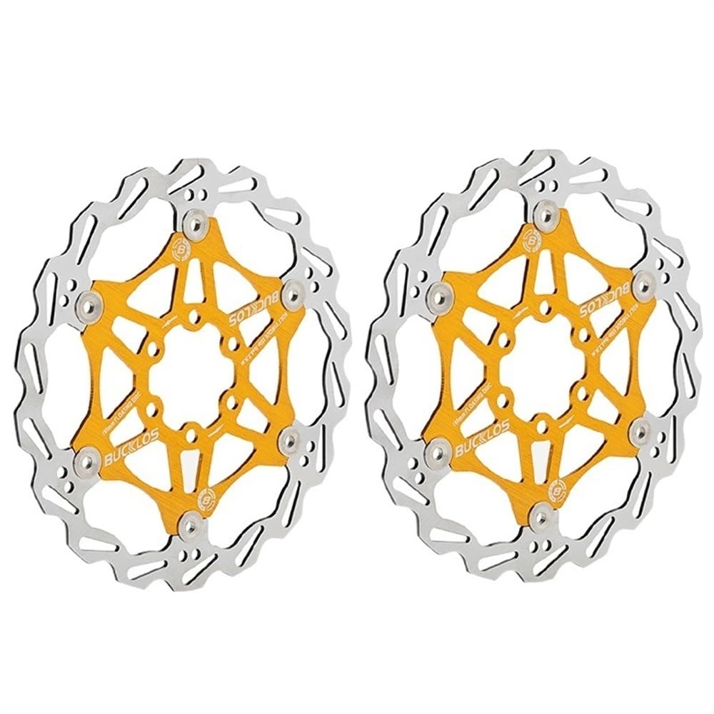 Rotors flottants pièce de vélo haute résistance 160mm or pour VTT