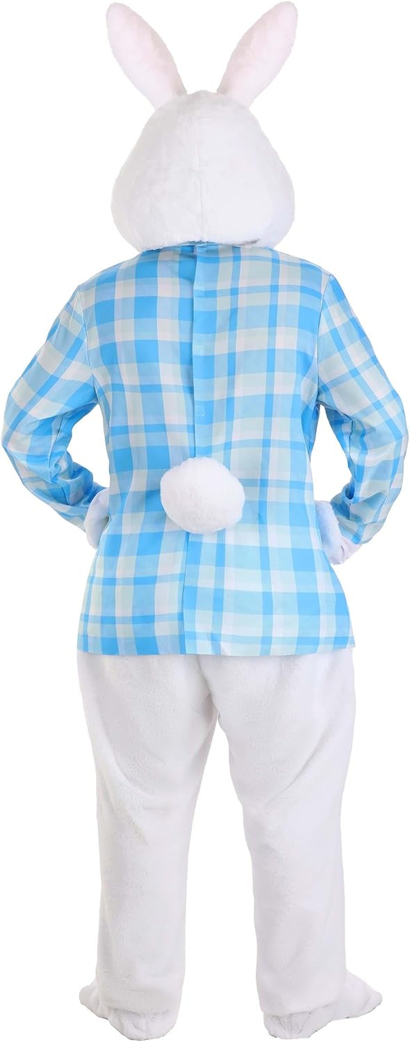 Fun Costumes Deluxe Easter Bunny Mascot Costume for Adults - Includes Bodysuit, Headpiece, Gloves, Foot Covers, and Bow Tie - Image 8