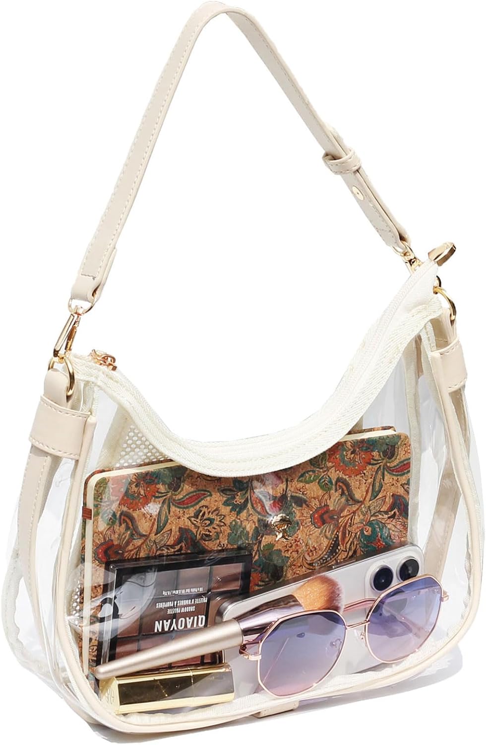 Clear Shoulder Bag for Women – Stadium-Approved Cute Hobo Tote, Crossbody Handbag & Mini Clutch Purse