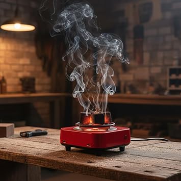 Wellberg Compact 500W Electric Hot Plate | Small Electric Stove Cooktop with Stainless Steel Heating Element | Ideal for Home, Office, Dorm, or Travel