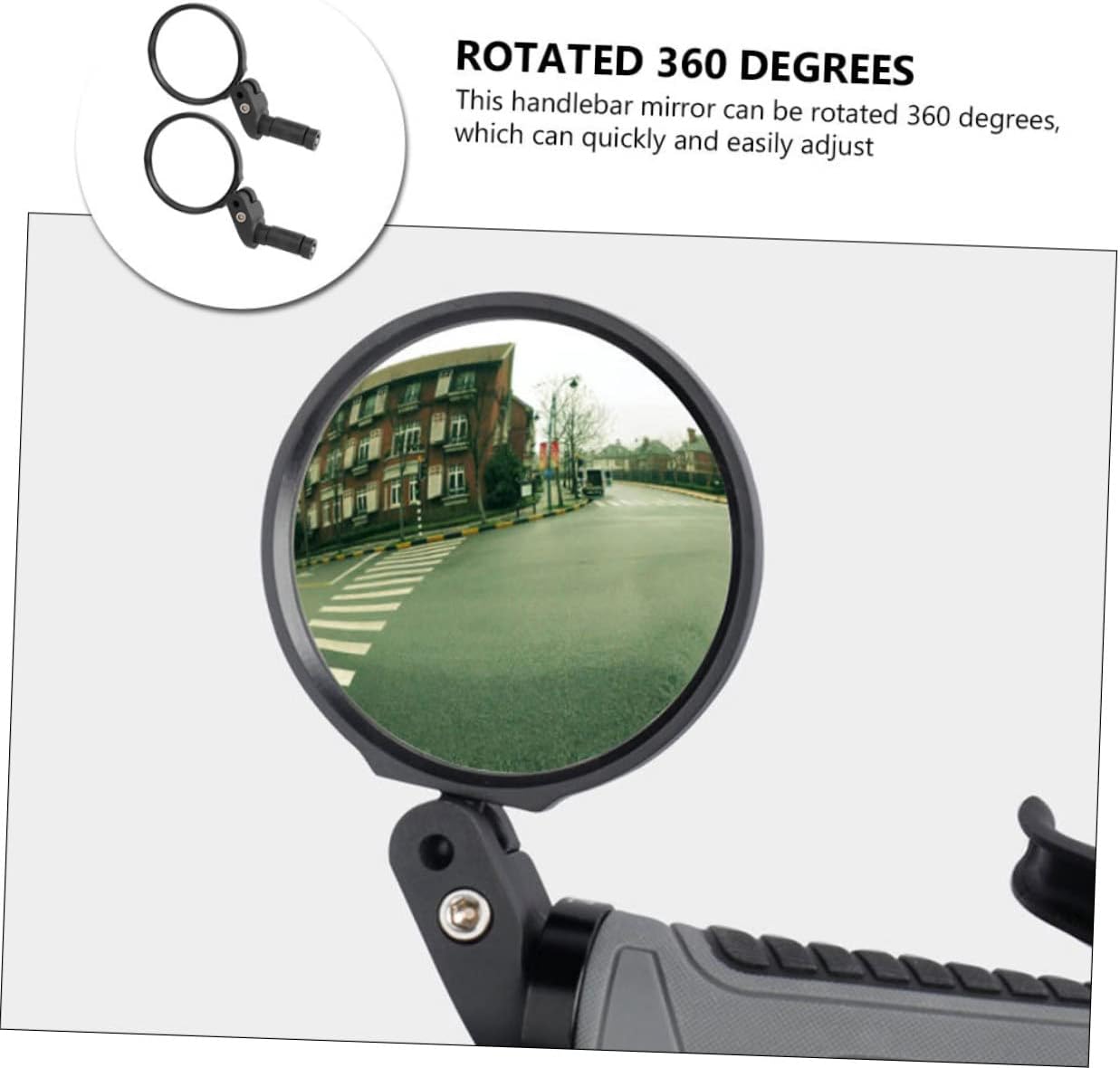 TOYANDONA 4pcs Adjustable Convex Reflector Bike Mirrors Handlebar Rearview Mirror for Mountain and Road Easy Installation Lightweight Compatible Handlebar Diameters