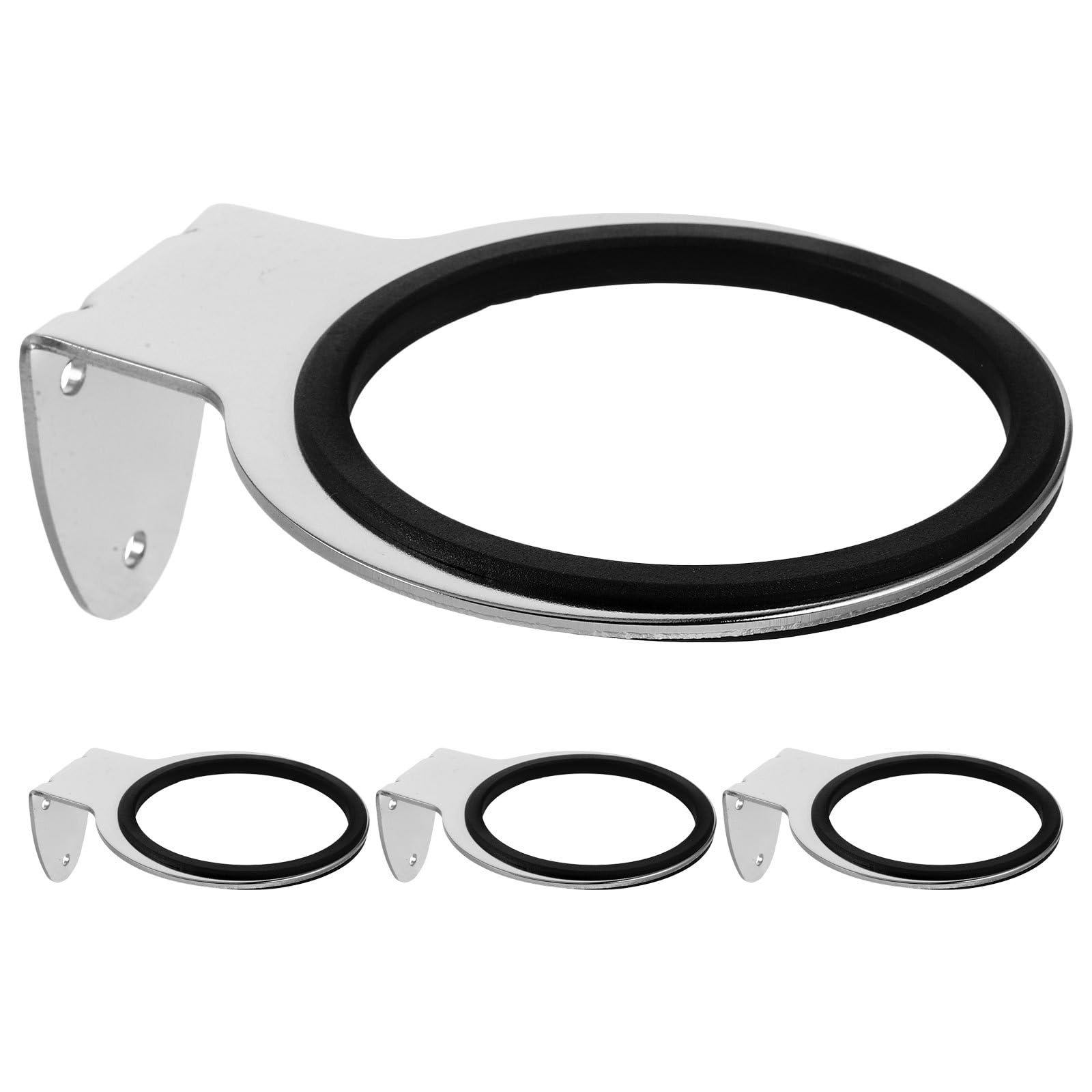 Cabilock Soporte para secador de pelo manos libres (4 unidades): soporte de acero inoxidable para herramientas de salón, para secador de pelo para tocador de baño, estable para de para