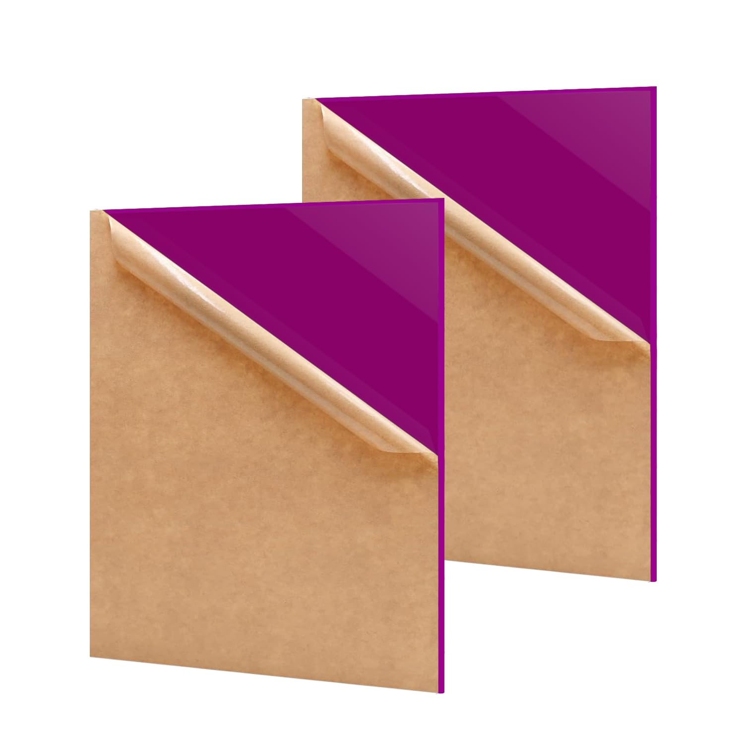 Red Acrylic Sheets - 2 Pack for Laser Cutting & Crafts -18