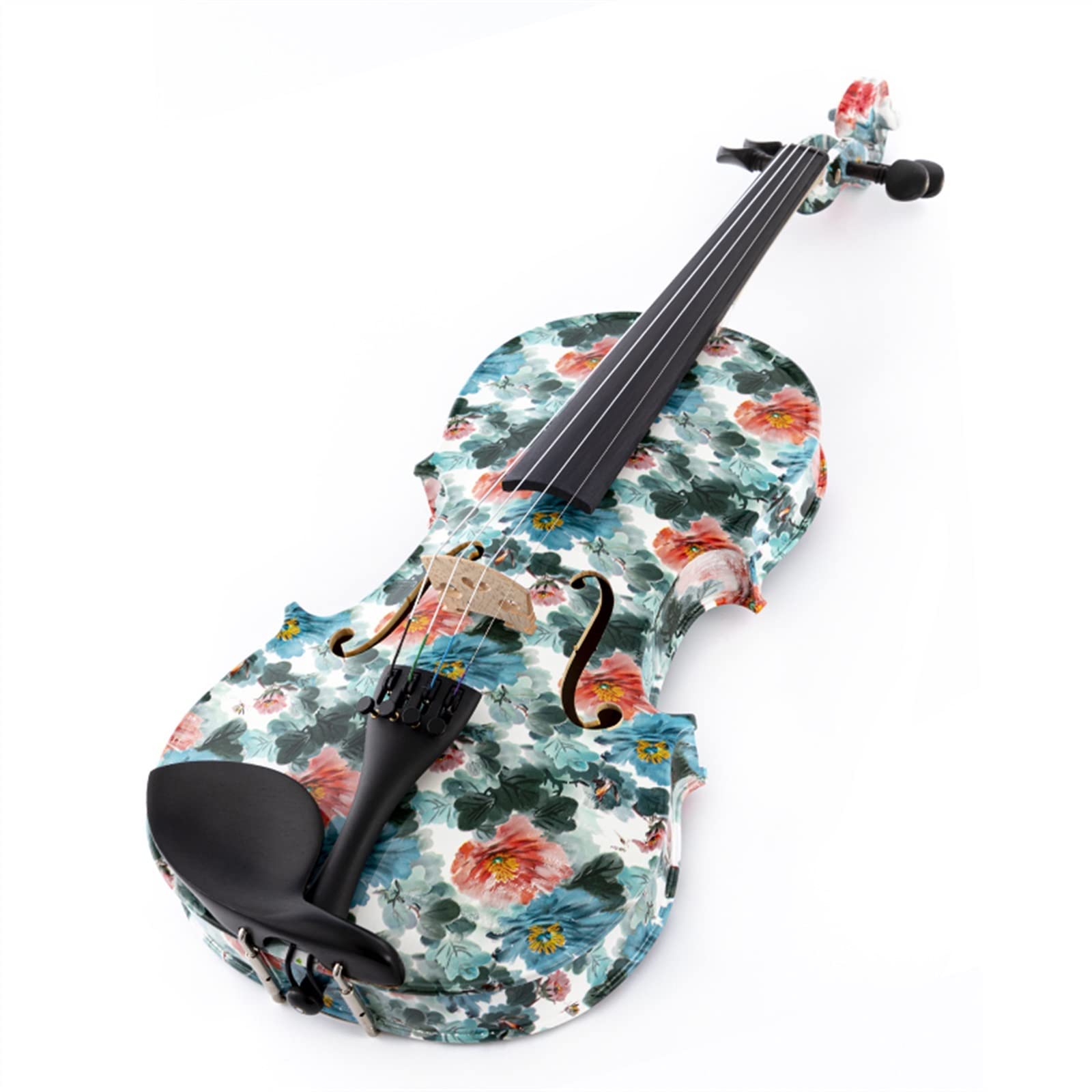 Strumento Musicale per Violino Acustico Tradizionale 4/4 Fatto A Mano Professionale con Custodia in Ebano Violini per Studenti
