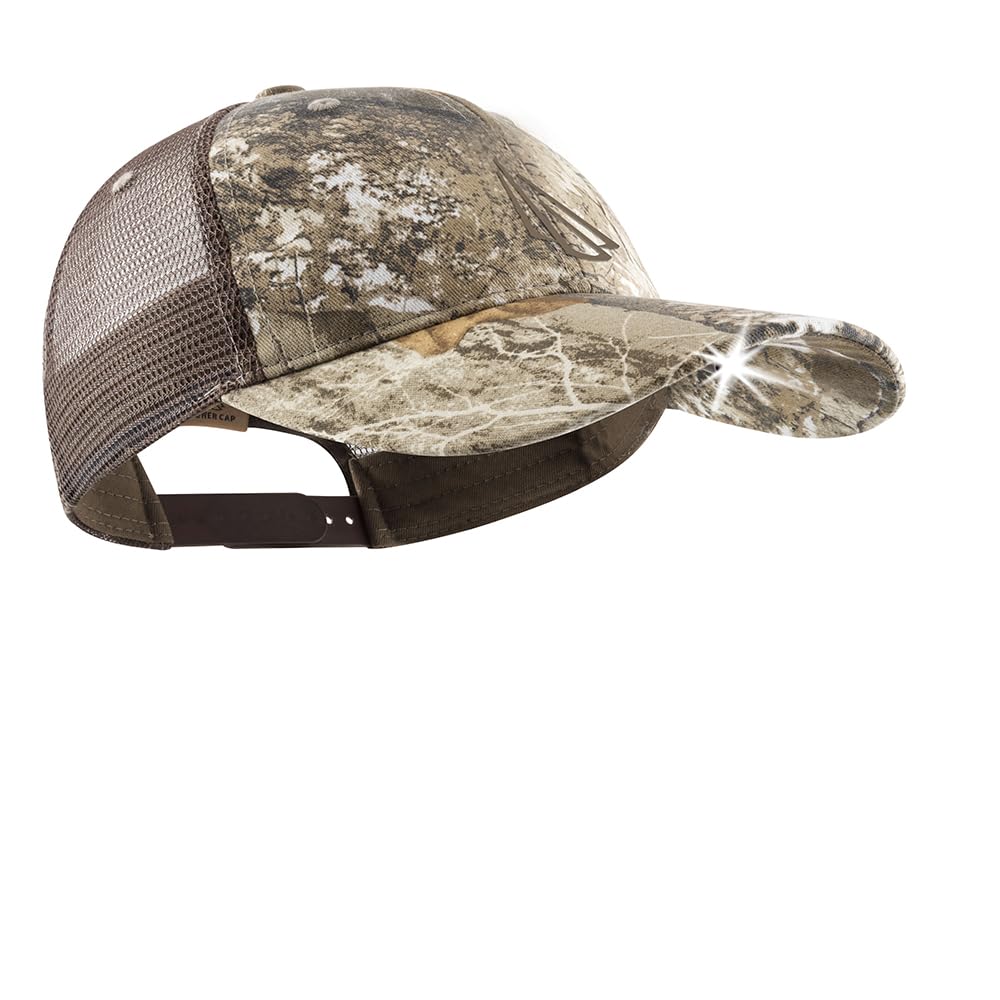 Photo 1 of ***MISSING PARTS*** LED Hat Light - POWERCAP Baseball Cap with Light Built in - LED Cap Visor Light with Bright Headlight and IPX4 Rating (Mossy Oak Mesh)