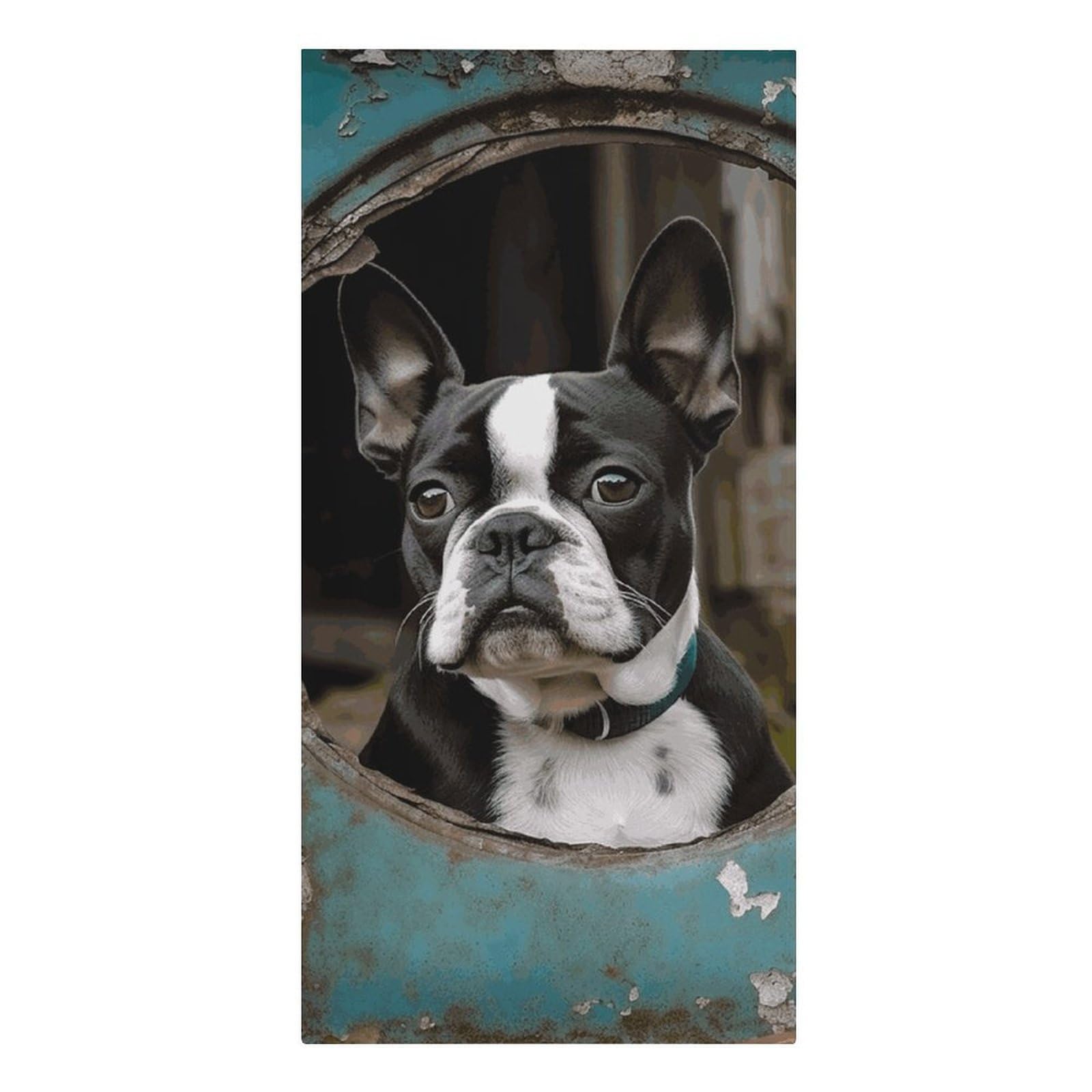 Fodpand Girls Style Lightweight Microfiber Large Overszed Boston Terrier Beach Towel 30.3X61.4 In Sand Blanket Travel, Swim, Bathroom, Women Adults Gift Soft Big Pool Swim Towels