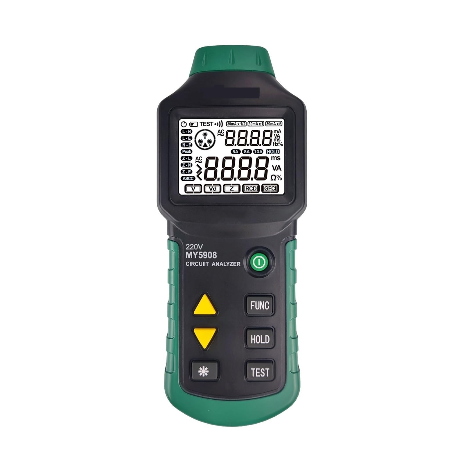 MY5908 LCD Digital Circuit Analyzer Spannung GFCI RCD Fehler Tester Niederspannung Verteilung Linie Fehler Test Für Heimwerker