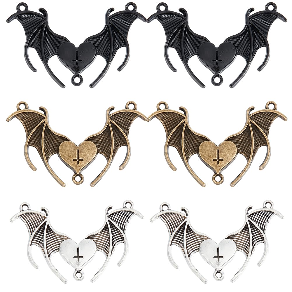 Connecteur chauve-souris noire double boucle pour fixer vos chaînes d'Halloween